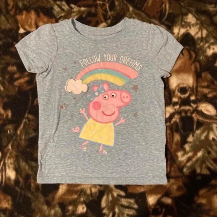 Peppa Pig T-Shirt Toddler Girls Size 3T Short Sleeve Navy Stay Cute NEW Peppa Pig T-Shirt Toddler Girls Size 3T Short Sleeve Navy Stay Cute NEW